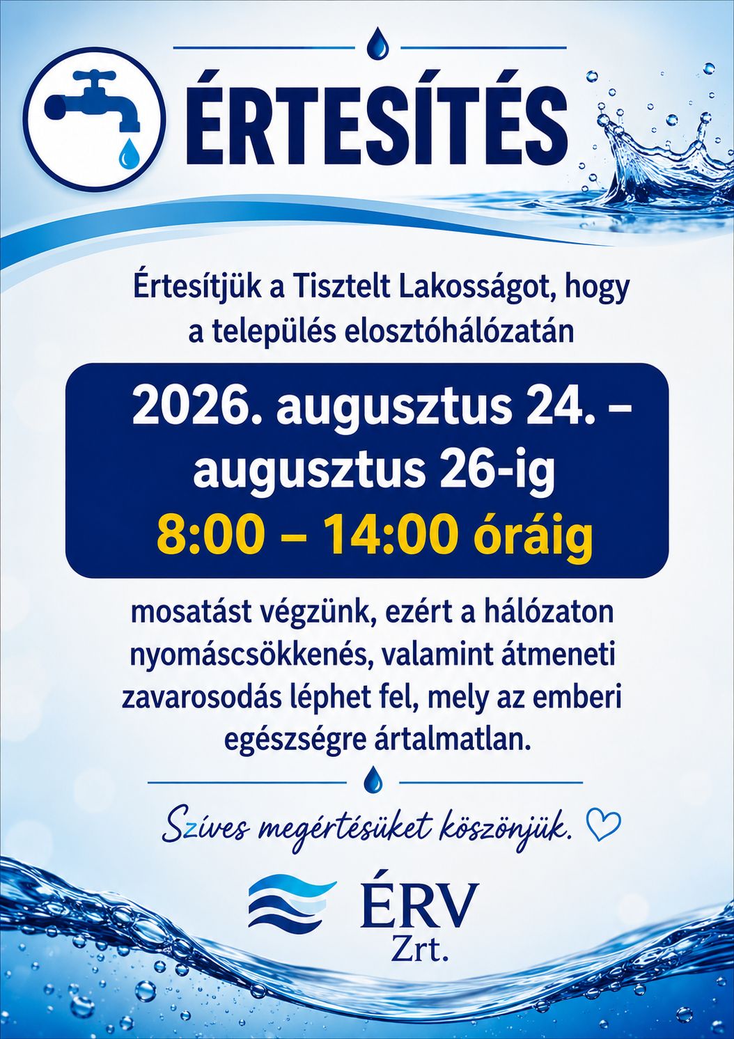 Értesítés ÉRV